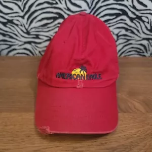 AUC99 0525 Thrifted Adult Adjustable Strap American Eagle Red Hat GWOSLOO.25 - Picture 1 of 8