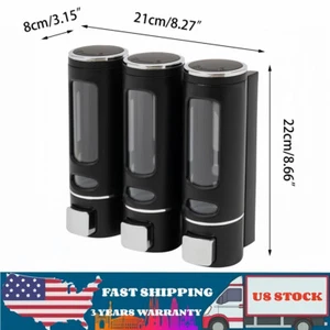 3-in-1 Shower Soap Dispenser Shampoo Conditioner Dispenser Soap Separator Hotel - Picture 1 of 24