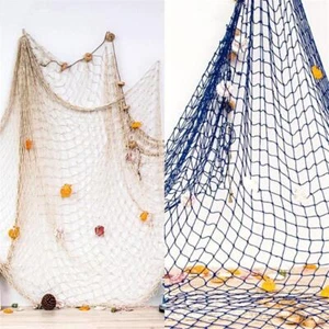 Nautical Fishing Net Wall Hanging – Sea Decor, Marine Room Decor, Garden Craft - Picture 1 of 31