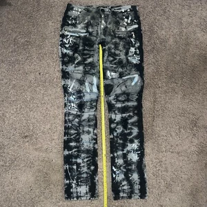 Laguna Beach Jeans Black Distressed Mens Size 32 X 32 - Picture 1 of 8