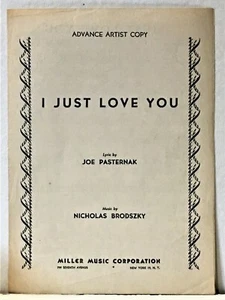 Vintage 1953 I Just Love You Pasternak Broadszky 987-2 Gitarre/Ukulele Noten - Bild 1 von 6