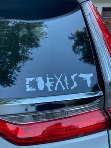 COEXIST Window PRO NRA Truck 2nd Amendment Funny Decal Gun Control Sticker - Picture 1 of 2