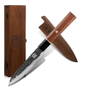 Chef Knife Japanese 5 Layers Forged Steel 4.5-in Gyuto Chef Knife Katsura AAAA - Picture 1 of 7