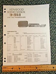 Kenwood TM-201A/B VHF FM Transceiver Service Manual ~ Original ~ Ham Radio - Picture 1 of 8