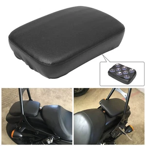 Rear Passenger Pillion Pad Seat 8 Suction Cup For Harley Fatboy Softail RoadKing - Picture 1 of 10