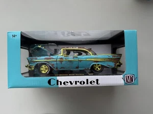 M2 Machines Chevrolet Bel Air Hardtop 1957 Blue (Rusted) Chase 1/750 - Picture 1 of 2