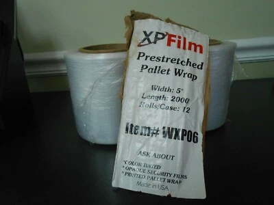 Shrink wrap 5" x 2000 Feet each - Clear Stretch film - 4 rolls - Free Shipping - Image 1 of 3