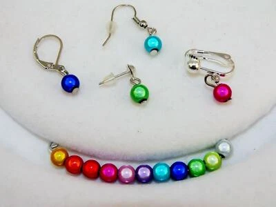 Ohrringe 1 Paar Miracle Glanz Perlen 6 mm Auswahl Hänger Stecker 11 Farben 151. - Bild 1 von 4