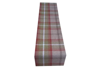 Balmoral Rust Tartan plaid Faux Wool lined table/Bed wedding runner made UK - Image 1 of 3