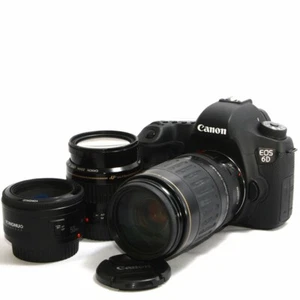 Canon EOS 6D 20.2MP 35-80/100-300/50mm Lens Set [Exc w/SD Card,Strap [977] - Picture 1 of 3