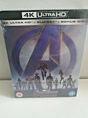 Avengers: Endgame 4K+2D Blu-Ray UK Limited Edition Exclusive Steelbook New&Seal+ - Image 1 of 4