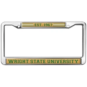 Wright State University School Logo Full Size Standard License Plate Metal Frame - Picture 1 of 7