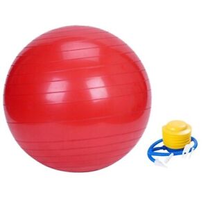 Verpeak Yoga Ball 55cm Red Home Gym Pilates Swiss Exercise