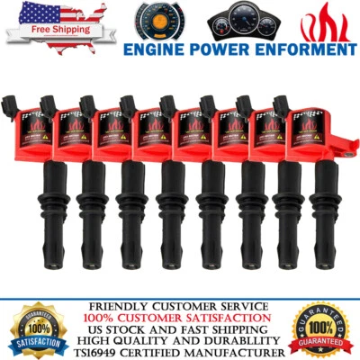 8 Pack Ignition Coil For 2004 2005 2006 2007 2008 2009 2010 FORD F-150 F250 5.4L - Image 1 of 4