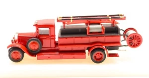 OMO sowjetische UdSSR 1/43 Maßstab Nr. 1 1937 3HC rot Feuerwehr LKW + Box - Bild 1 von 11