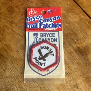 Vintage Bryce Canyon Trail Sunset Point Nationalpark bestickter Aufnäher Bügelbild - Bild 1 von 5