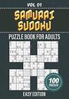 Samurai Sudoku Puzzle Book For Adults: 100 Easy Gattai-5 Puzzles For Mindful Sol
