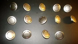 Old Vintage Lot 14 Elegant Plastic Self-Shank " Silver Tone" Buttons  - Picture 1 of 3