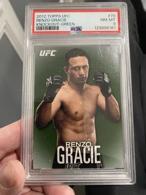 Renzo Gracie 2012 Topps UFC Knockout Green #79 PSA 8 Jiu-Jitsu - Image 1 of 2