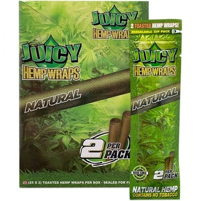 🤪 JUICY JAY NATURAL  TOASTED WRAPS 🔥 25 PACKS 🤑 2 WRAPS PER PACK 💯🤤💯🤤💯 - Image 1 of 4