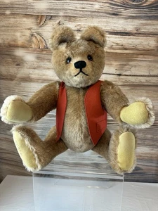 SWEET STIER BEAR KATHLEEN WALLACE POOH STYLE MOHAIR BEAR 18" TALL ARTIST TEDDY - Picture 1 of 14