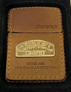 ZIPPO 1991 CAMEL TROPHY LEATHER WRAPPED LIGHTER UNFIRED N BOX X664 - Picture 1 of 6