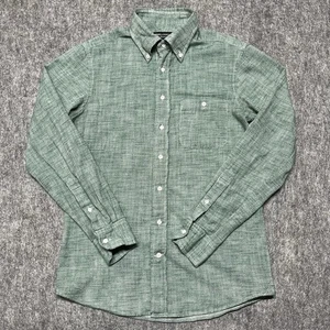 Camisa Spier & Mackay Abotonada Para Hombre Pequeña Delgada Manga Larga Cambray Hecha a Mano - Imagen 1 de 17