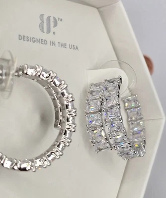 Pendientes Bomb Party 25' de abril ER24633 brillo y brillo - chapado en rodio Foto 1 de 3