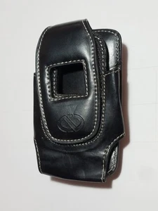 Rare Genuine Leather Old School Flip Phone Belt Carrying Pouch Case For LG Moto - Picture 1 of 4