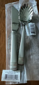 Cuchillo de mantequilla maestro cuchara de azúcar LONGWOOD MATE Reed & Barton cubiertos de acero inoxidable - Imagen 1 de 2