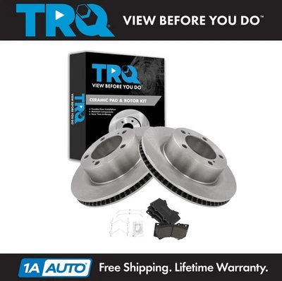 Kit de pastillas de freno delanteras y rotor TRQ para Lexus LX570 2008-2015 Toyota Land Cruiser Foto 1 de 4