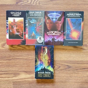 STAR TREK VHS MOVIE LOT 1982-96 TITLES (5 Total) - Picture 1 of 7