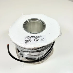 Câble 2 cœurs paroi mince 30 m / 30 mètres 2 x 28/0,30 mm 25,0 ampères AC106-30 - Photo 1/4