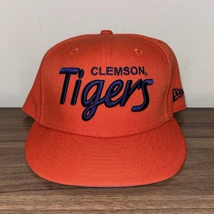 New Era 59FIFTY Clemson Tigers Script Fitted Hat Cap Gr. 7 5/8 Orange - Bild 1 von 6