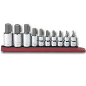 KD Tools KDT80579 10 Piece 3/8 and 1/4 Inch Drive SAE Hex Bit Socket Set - Picture 1 of 1
