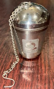 Teavana Logo Stainless Steel Classic Tea Infuser Twist Top Clean - Picture 1 of 3