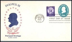 1960 Benjamin Franklin 1 1/4c stationery Sc U541 FDC with Fluegel cachet UA - Picture 1 of 1