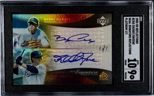 2005 Upper Deck Reflections Platinum 1/1 Autograph Bobby Crosby Khalil Greene - Picture 1 of 2