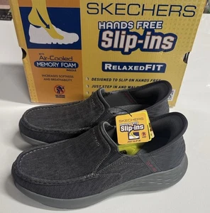 Skechers Slipper Herren 9,5 Grau Canvas - Bild 1 von 6