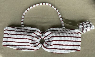 Новый с Ярлыками J. Crew Scrunchie кольцо бандо бикини верх в полоску размер маленький - Изображение 1 из 2