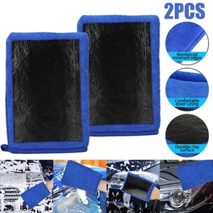 2X Car Wash Gloves Microfiber Clay Bar Towel Detailing Cleaning Cloth Rag Mitt - Picture 1 of 9