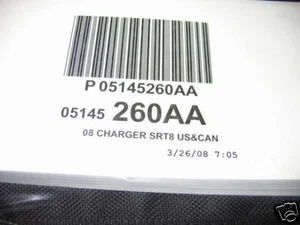 Cargador Dodge SRT8 2008 dueño manual dueño SRT 8 nuevo - Imagen 1 de 1