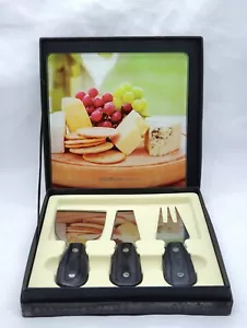 Vintage W. Hollis Wealth Cheese Charcuterie Board And Utensils Set With Box - Picture 1 of 11