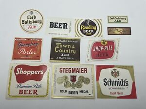 Vintage Beer Label Lot Of 12 Porter Schmidts Bock Mixed Labels Lot 19