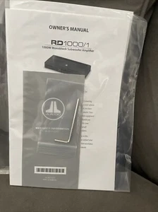 JL Audio RD1000/1 Monoblock Amplifier Owners Manual With Allen Key (New) - Picture 1 of 1