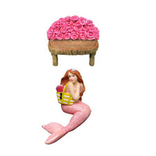  Mermaid Ornaments Resin Girl Animal Figurines Fish Tank Accessories Decorations