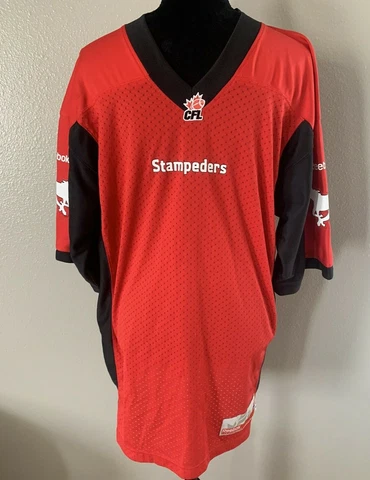 Men's 2012 Calgary Stampeders CFL Football Reebok Jersey Size Large Authentic Cover