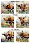 HIGHLAND COW COASTER Rice paper for decoupage/scrap booking/shabby chic/paper