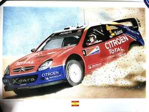 New Limited Edition 'CARLOS SAINZ' Citroen Xsara Rally Poster (640mm x 450mm) - Picture 1 of 1