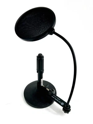 Proline PLDRB1B Round Base Desktop Mic Stand w/ Sterling PF2 Mesh Pop Filter - Image 1 of 4